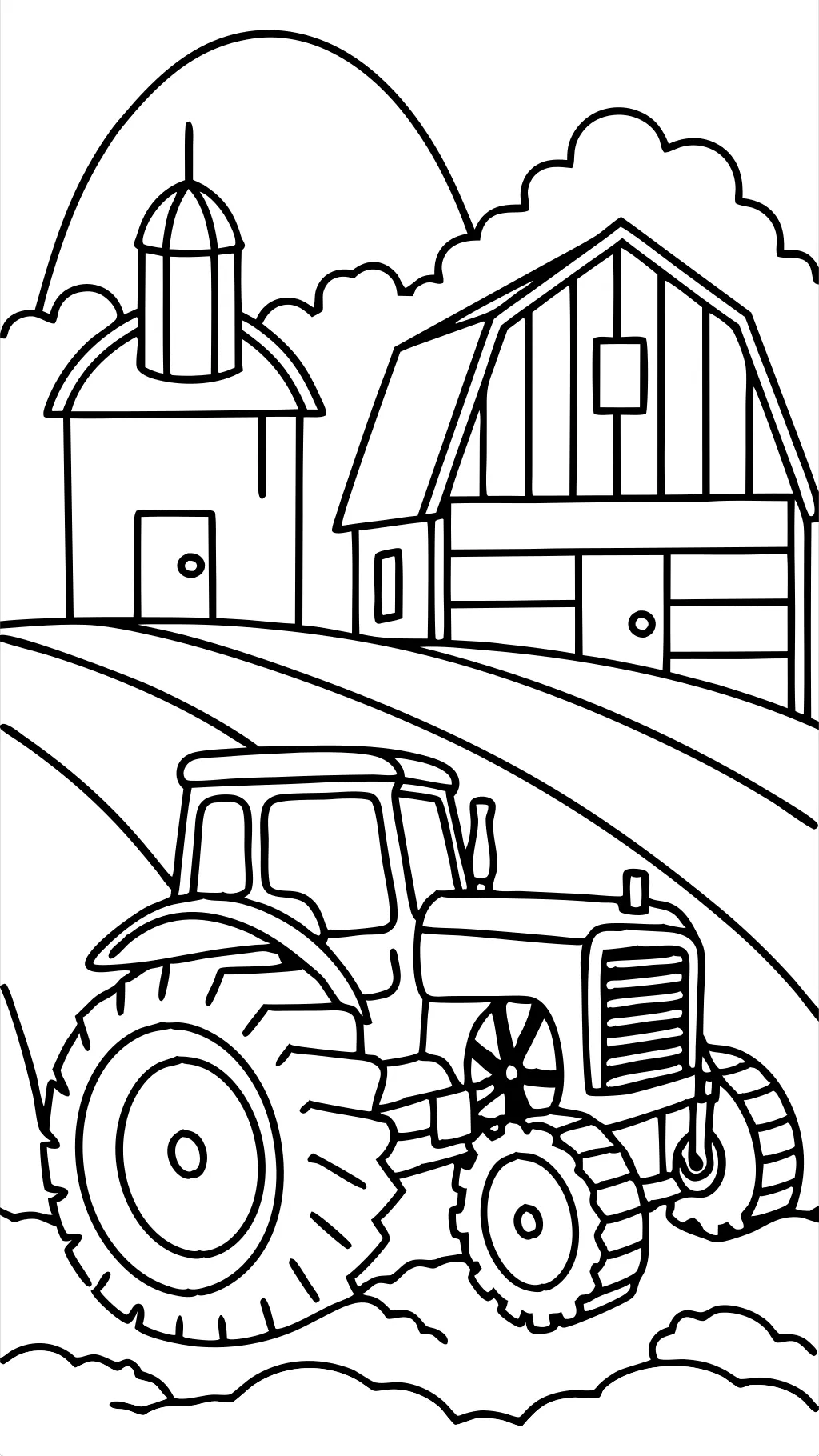 coloriage de tracteur John Deere